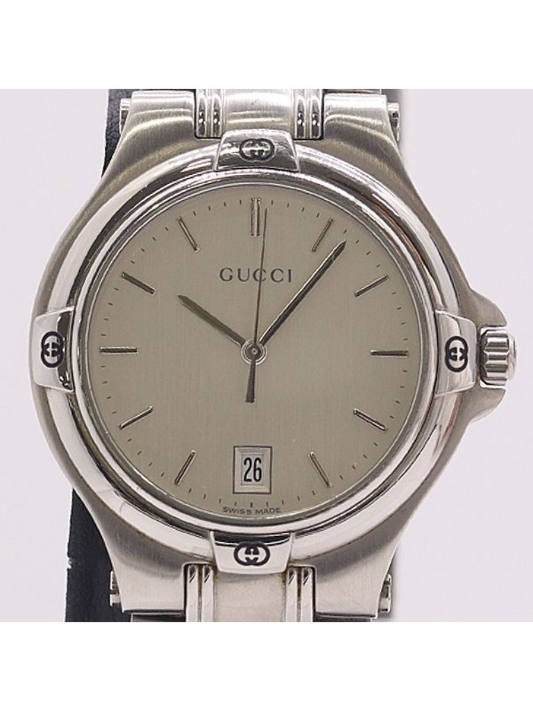 Gucci Quartz Date Silver Dial Watch